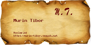 Murin Tibor névjegykártya