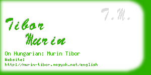 tibor murin business card